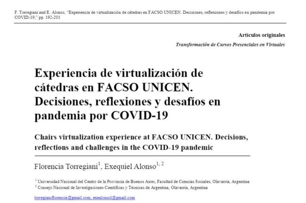 Alonso y torregiani educacion virtual en pandemia